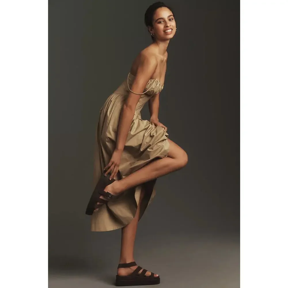 Jeffrey Campbell Suede Sandals Women’s 9.5 Cocoa Brown Platform Anthropologie